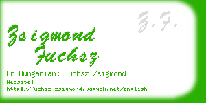 zsigmond fuchsz business card